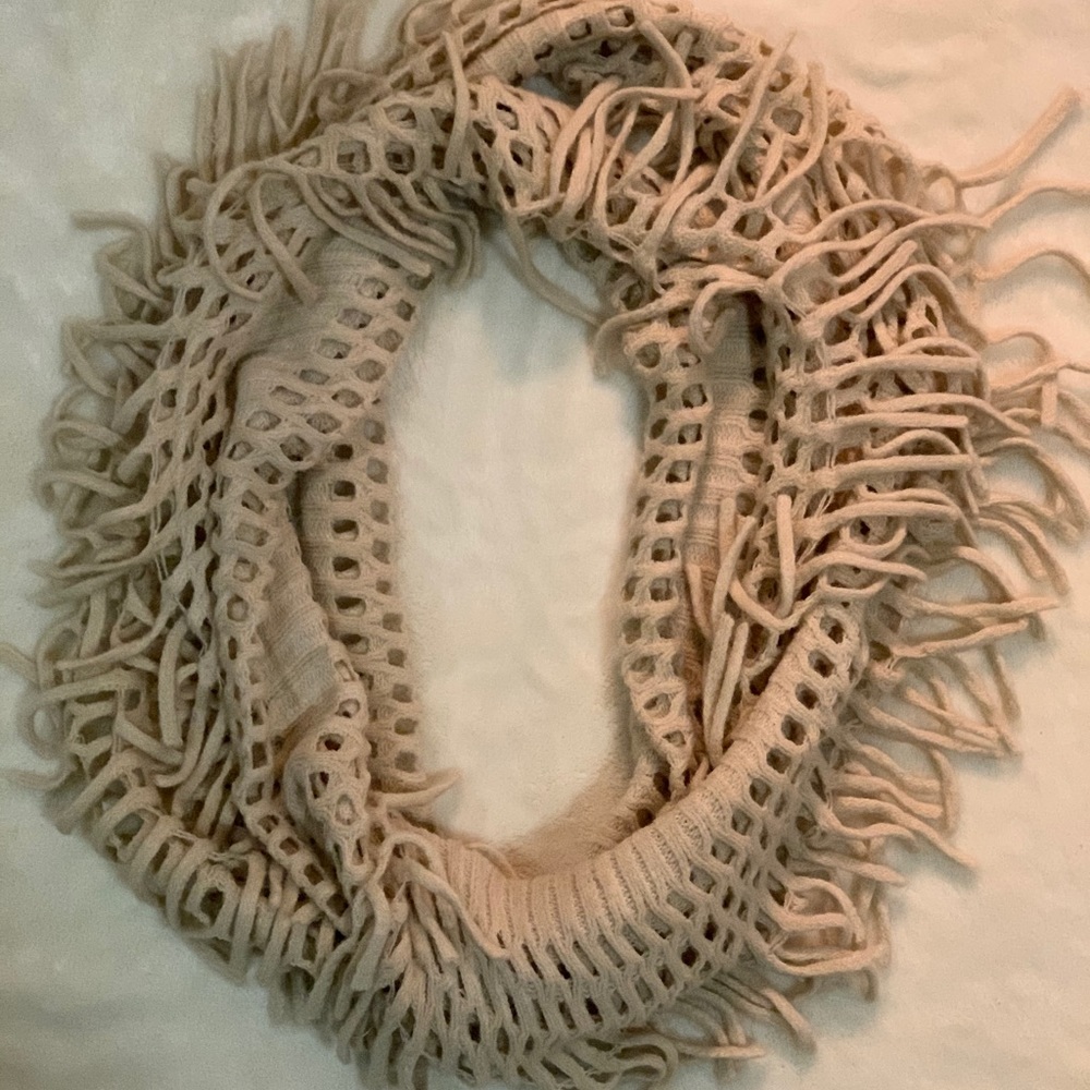 Beige infinity scarf